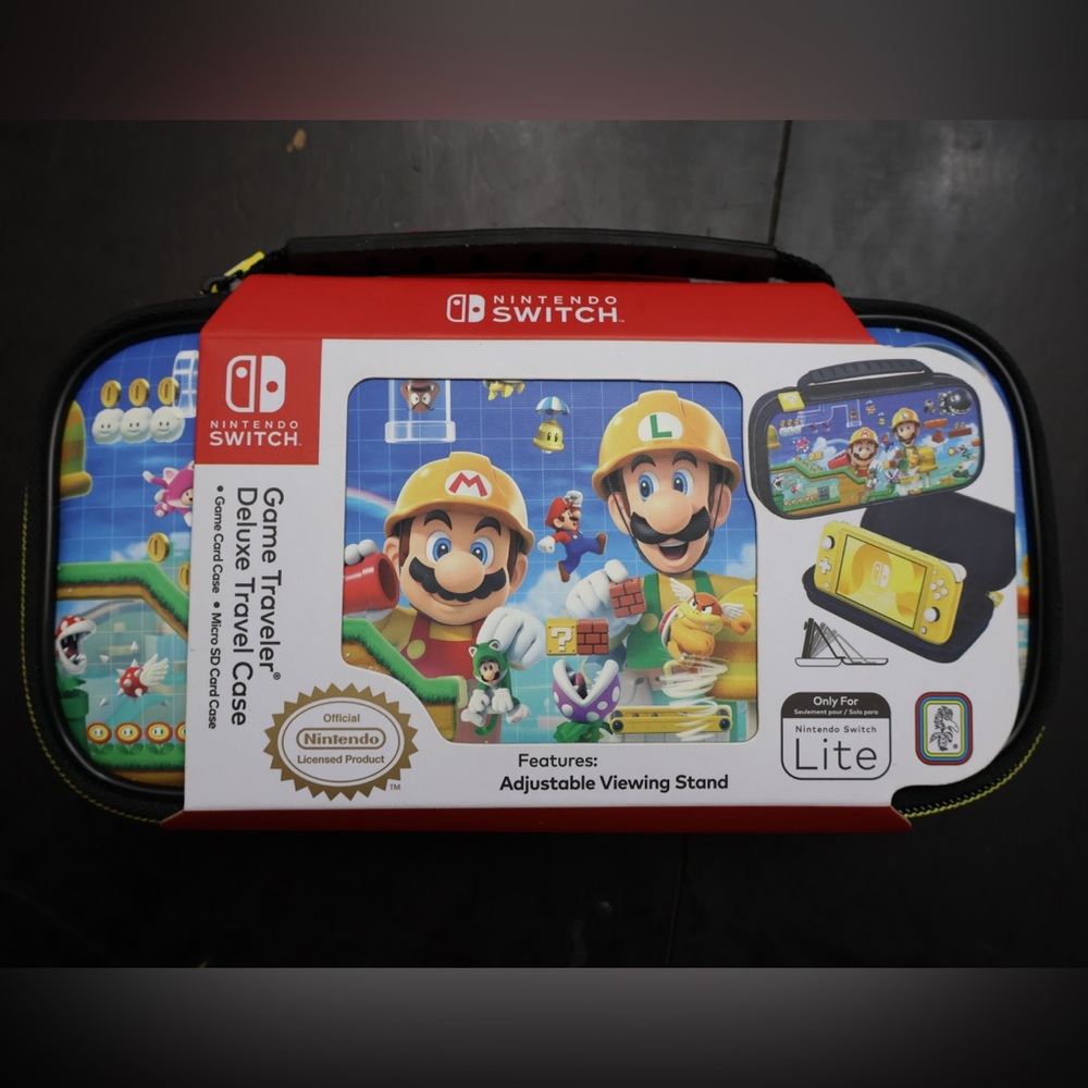 Brand New Nintendo Switch Lite Game Traveler Deluxe Case - Black and Yellow